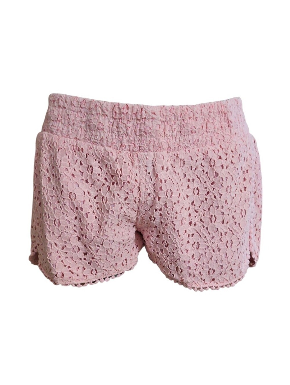 Tinseltown MD Pink Lace Flower Shorts - Picture 1 of 12